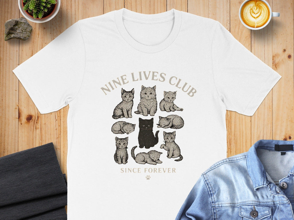 Nine Lives Club Since Forever Cat Lovers T-Shirt