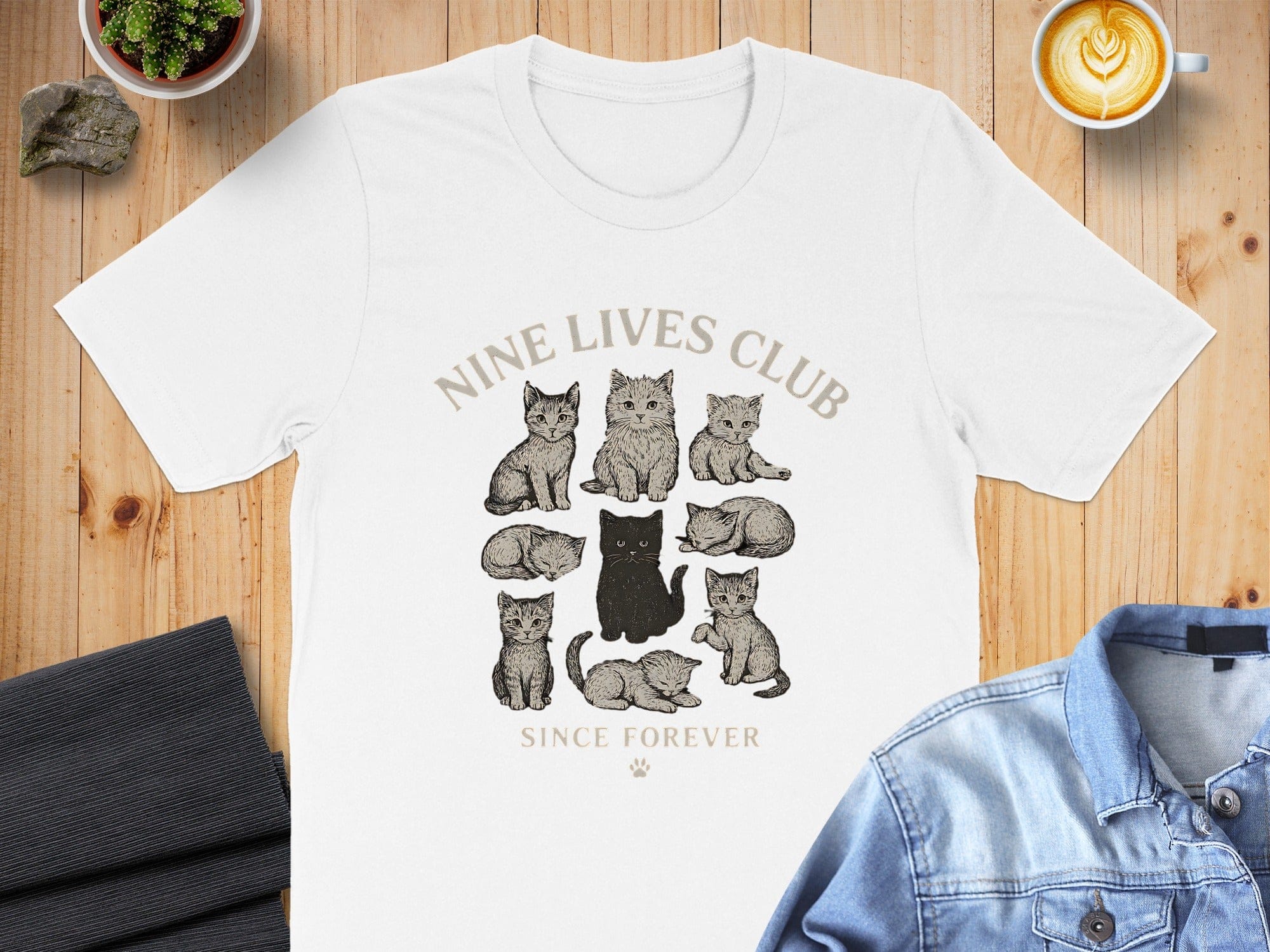Nine Lives Club Since Forever Cat Lovers T-Shirt