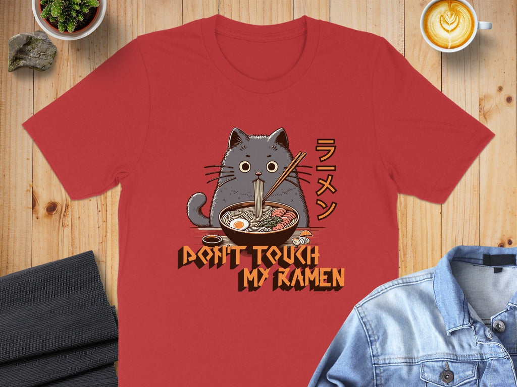 Don't Touch My Ramen Cat Design Shirt Product