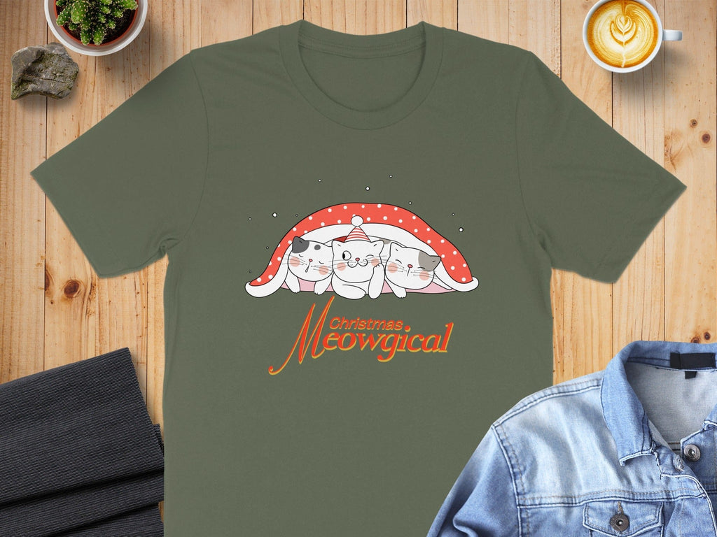 Christmas Meowgical Cute Cat T-Shirt