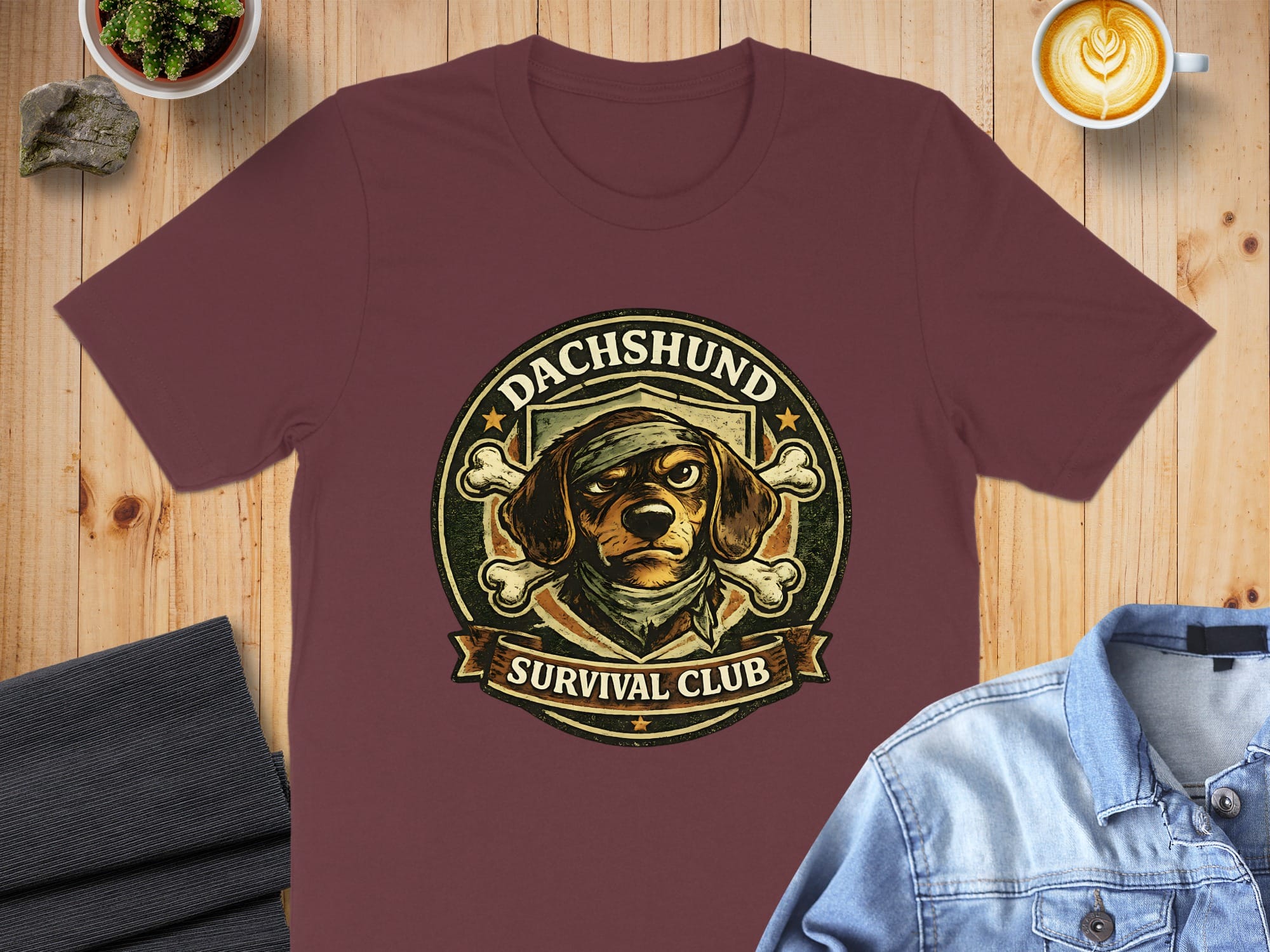 Dachshund Survival Club Graphic T-Shirt Design