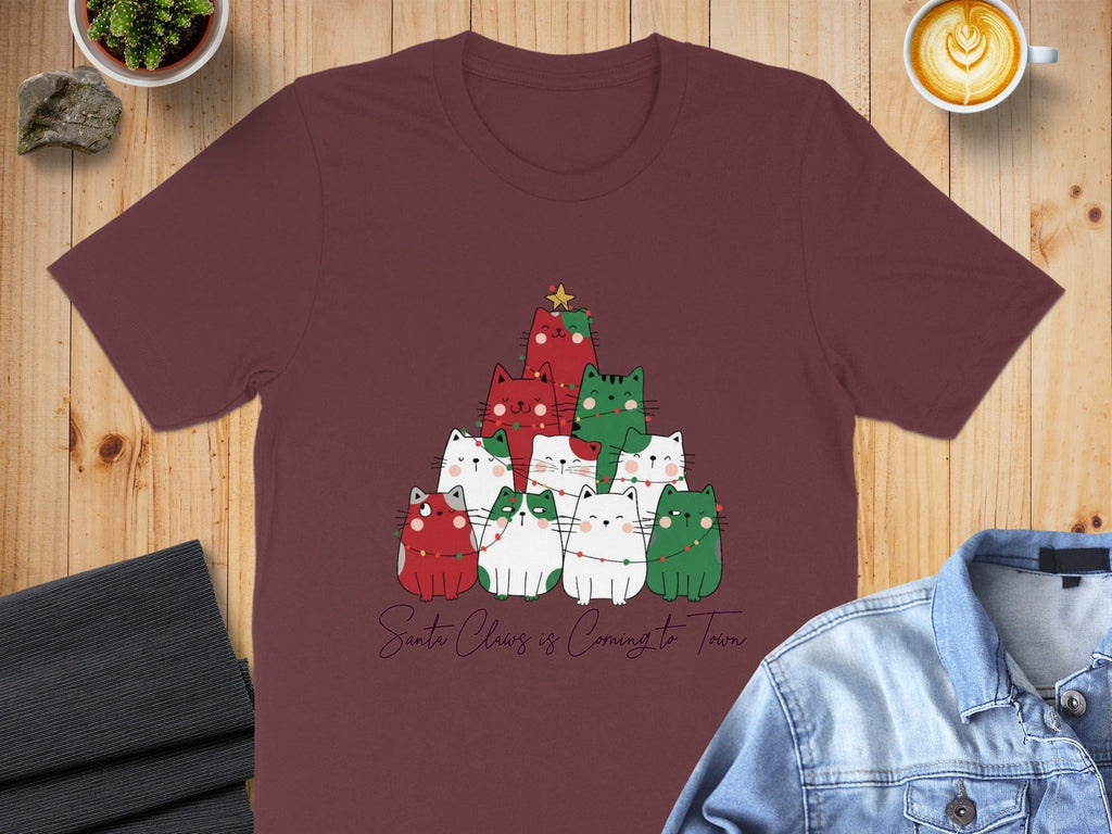 Santa Claws Cat Christmas Tree Shirt