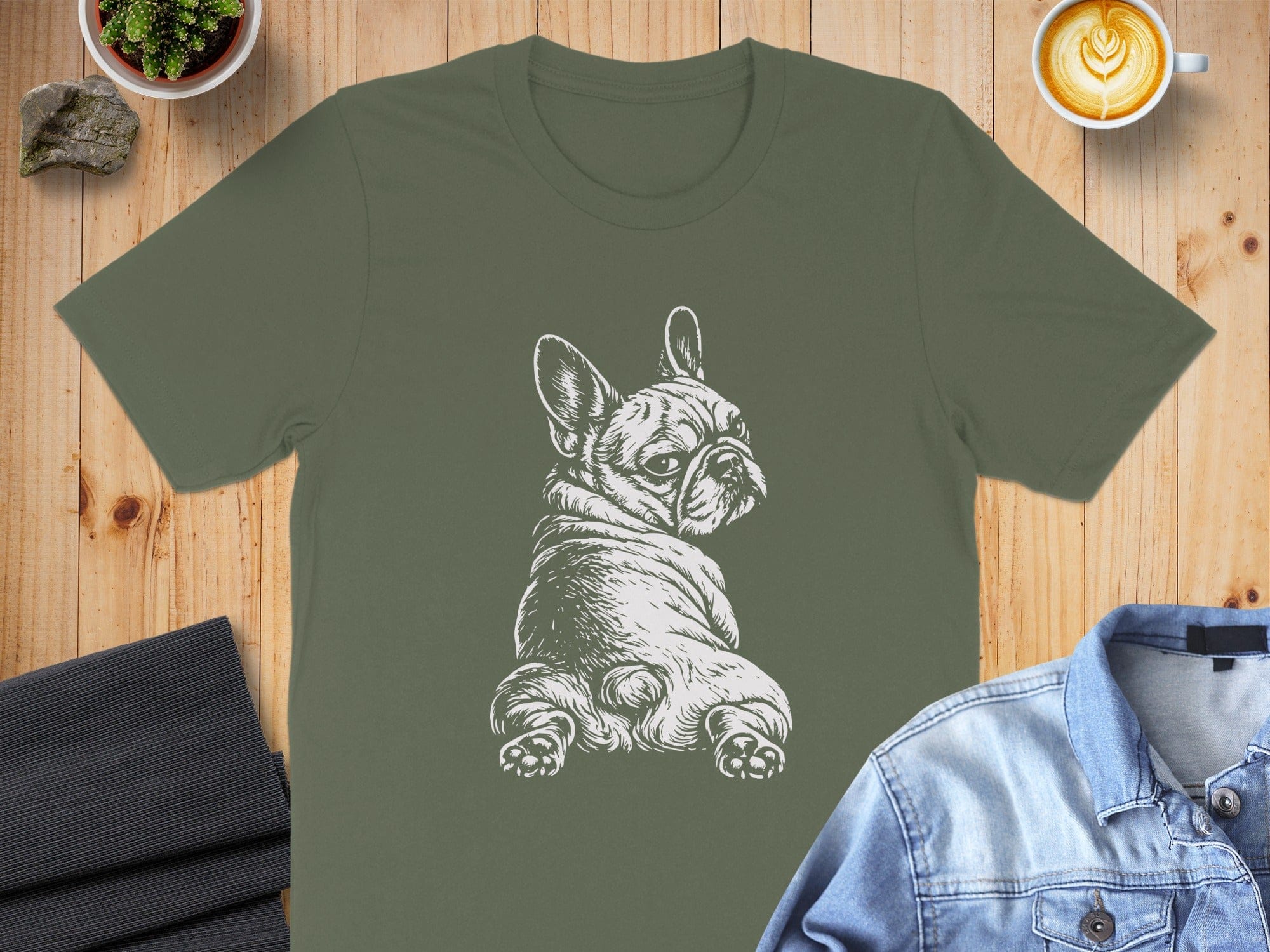 Adorable French Bulldog Illustration T-Shirt for Dog Lovers