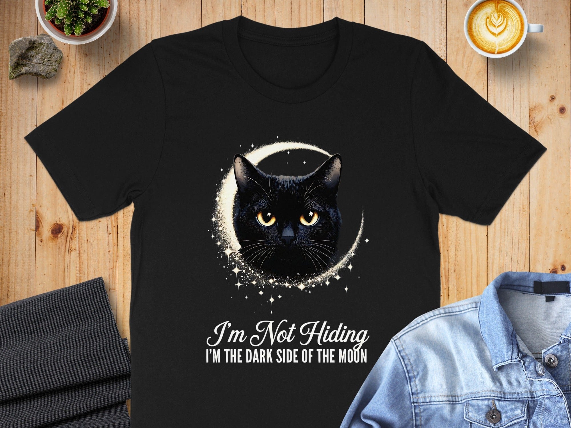Moon Dark Side Cat T-Shirt