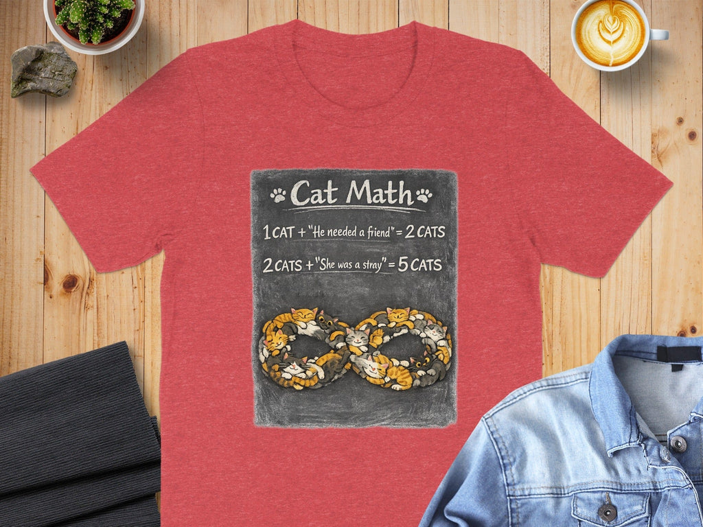 Cat Math Funny Graphic Tee for Cat Lovers Shirt