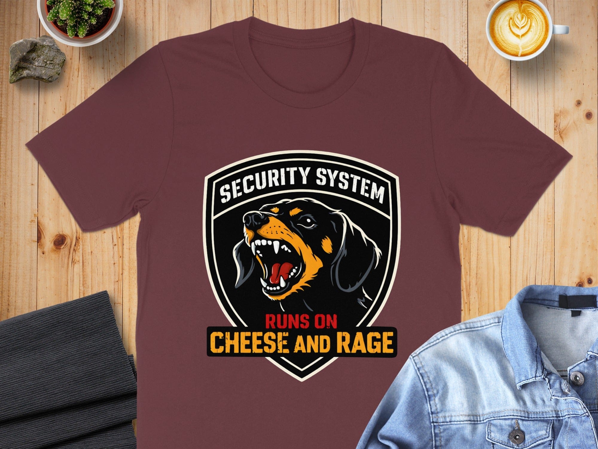 Security System Runs On Cheese And Rage Shirt