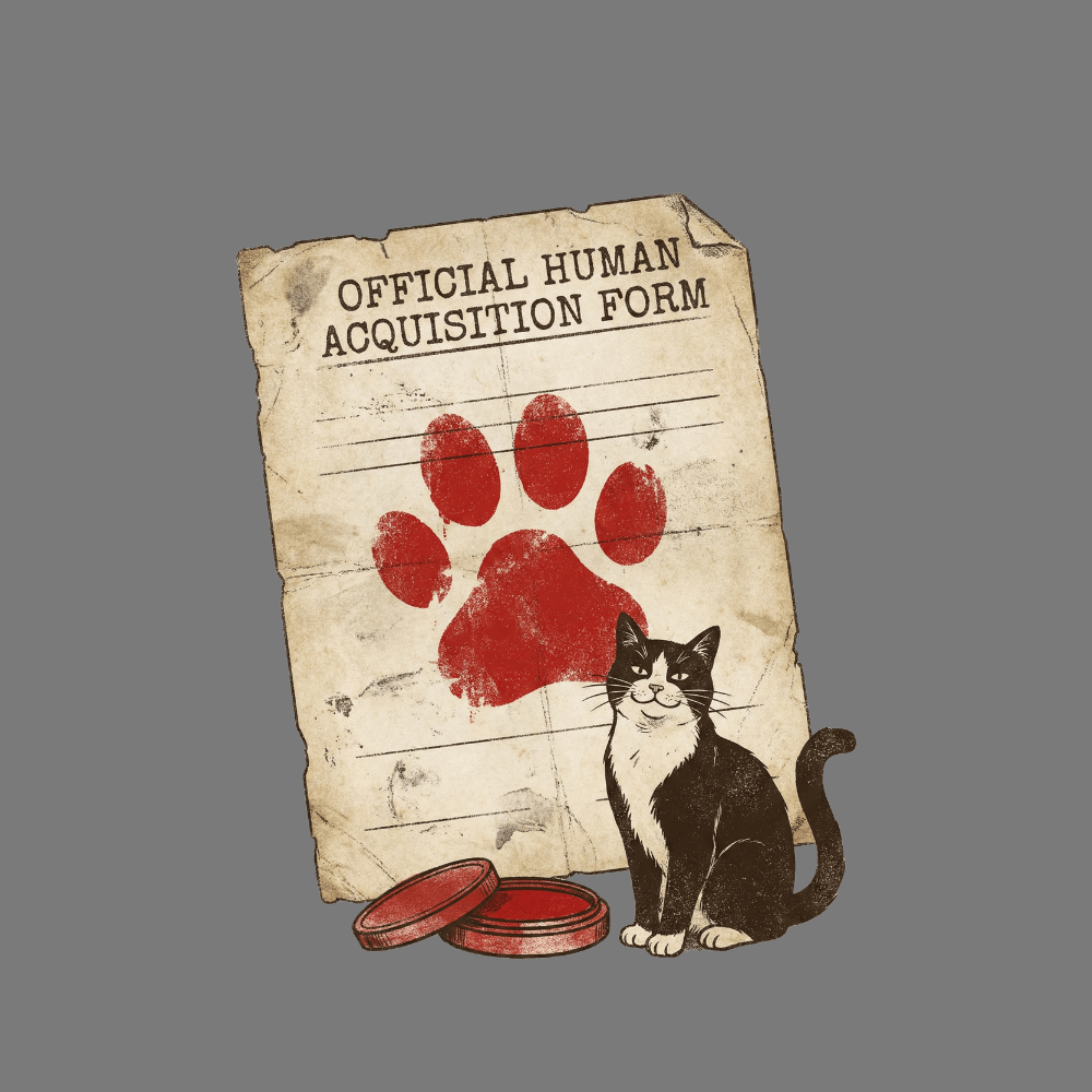 Official Human Acquisition Form with Cat Design product