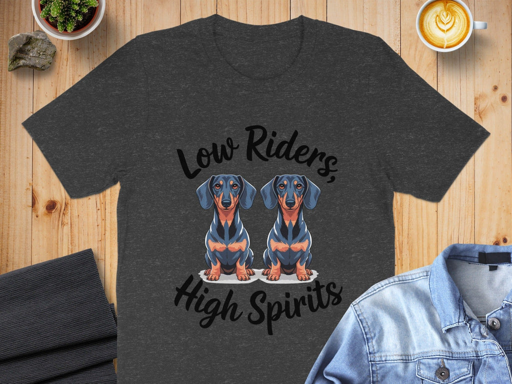 Low Riders High Spirits Dachshund Graphic T-Shirt