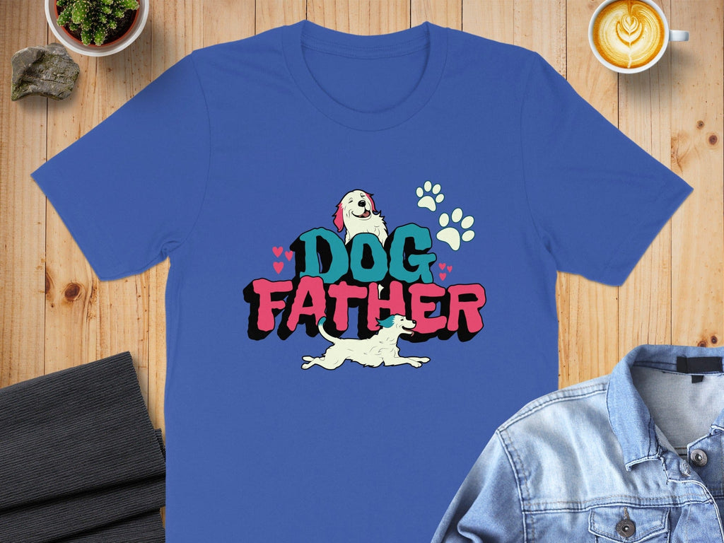 Fun Dog Father Graphic Design T-Shirt