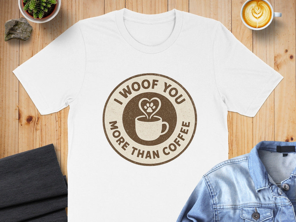 I Woof You More Than Coffee Graphic T-shirt