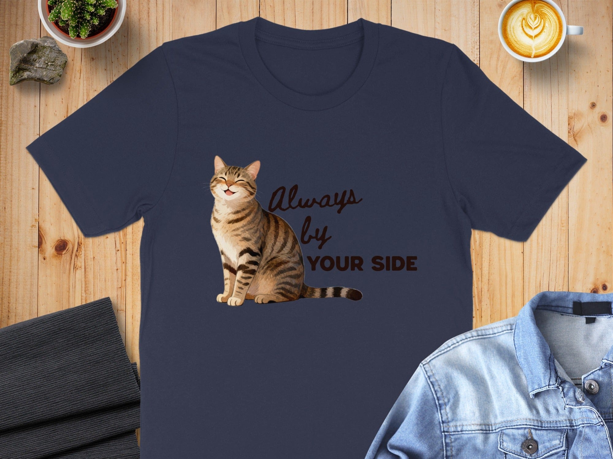 Always by Your Side Cat Themed T-Shirt