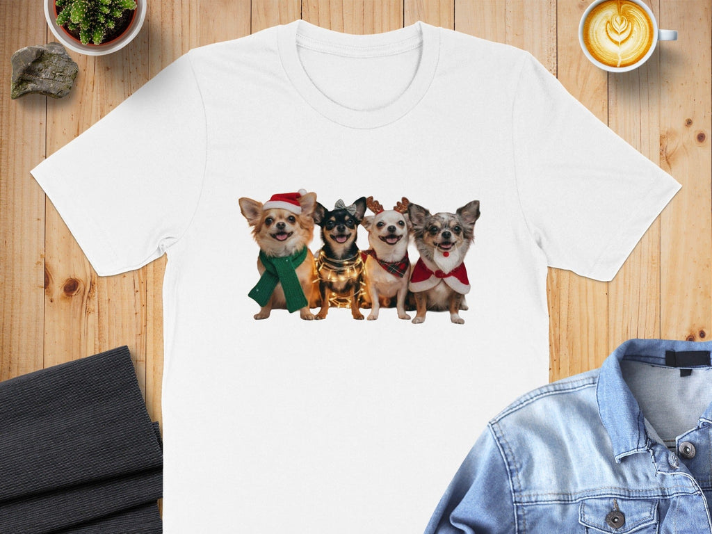 Adorable Group of Holiday Dogs Design T-shirt