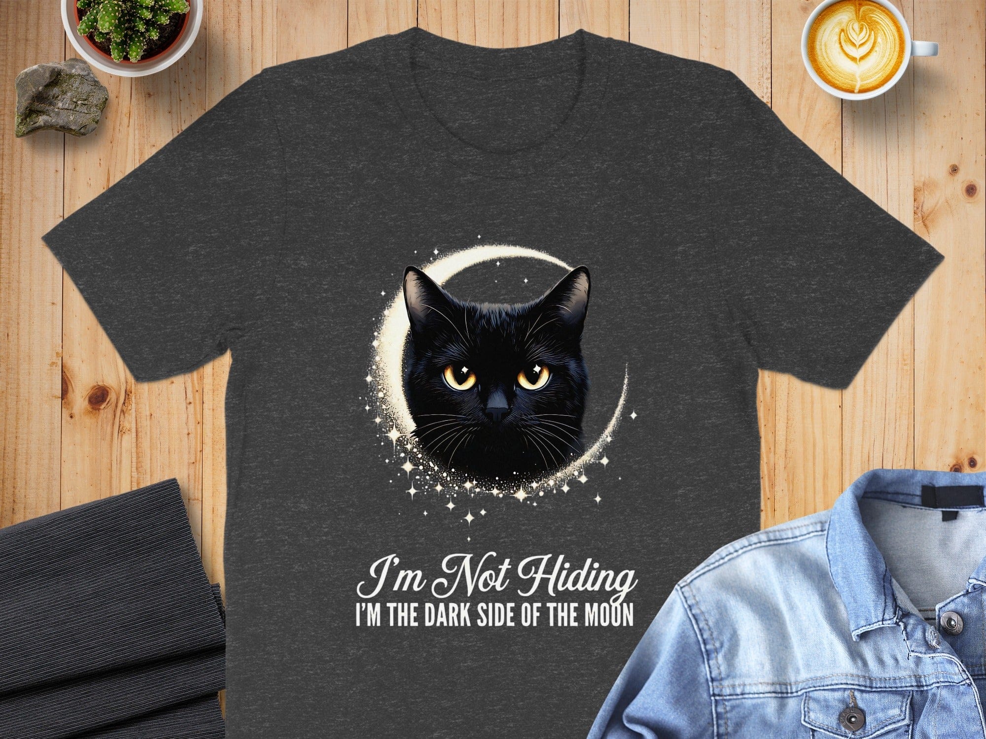 Moon Dark Side Cat T-Shirt