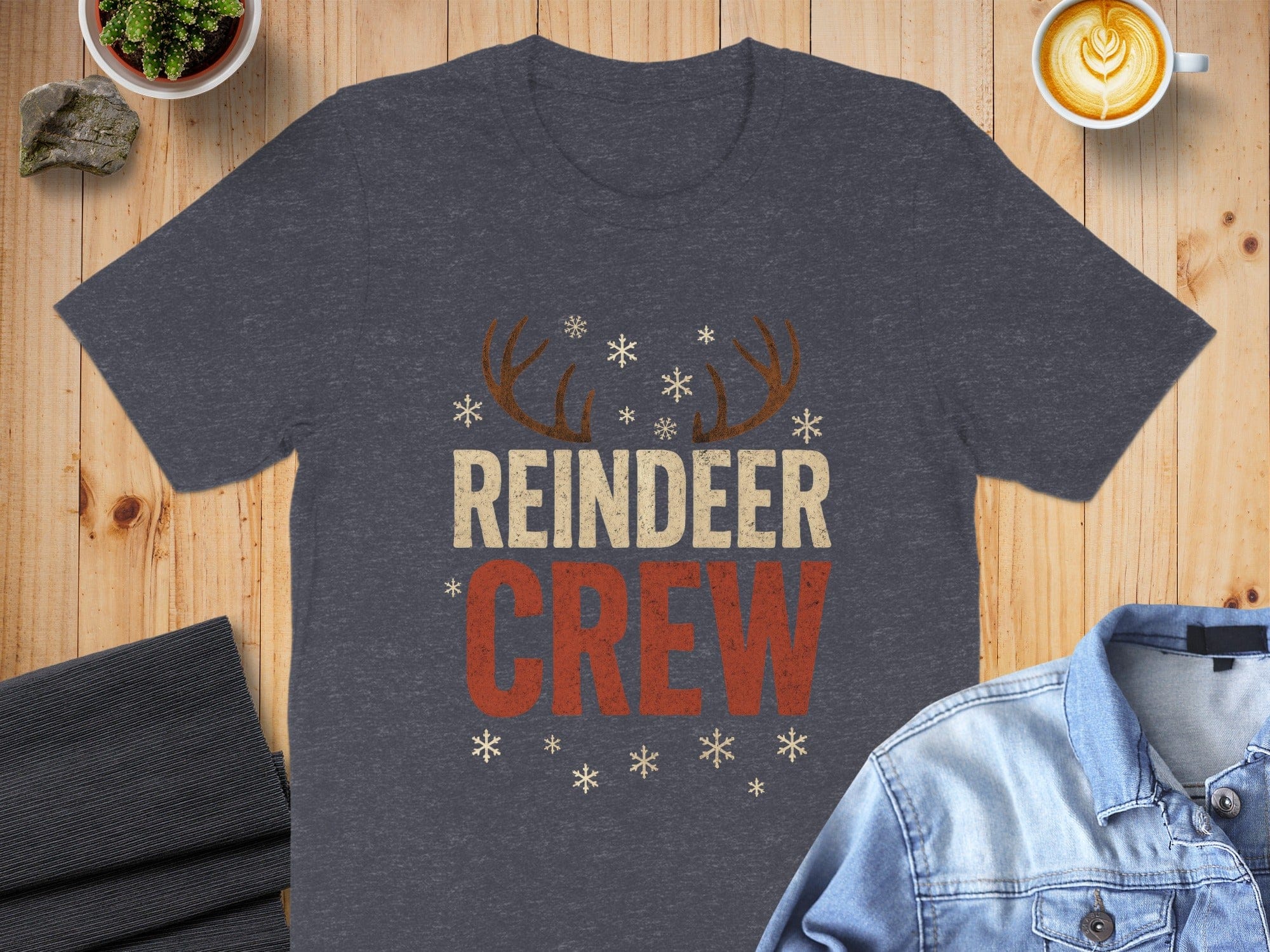 Reindeer Crew Holiday-Themed Graphic Shirt