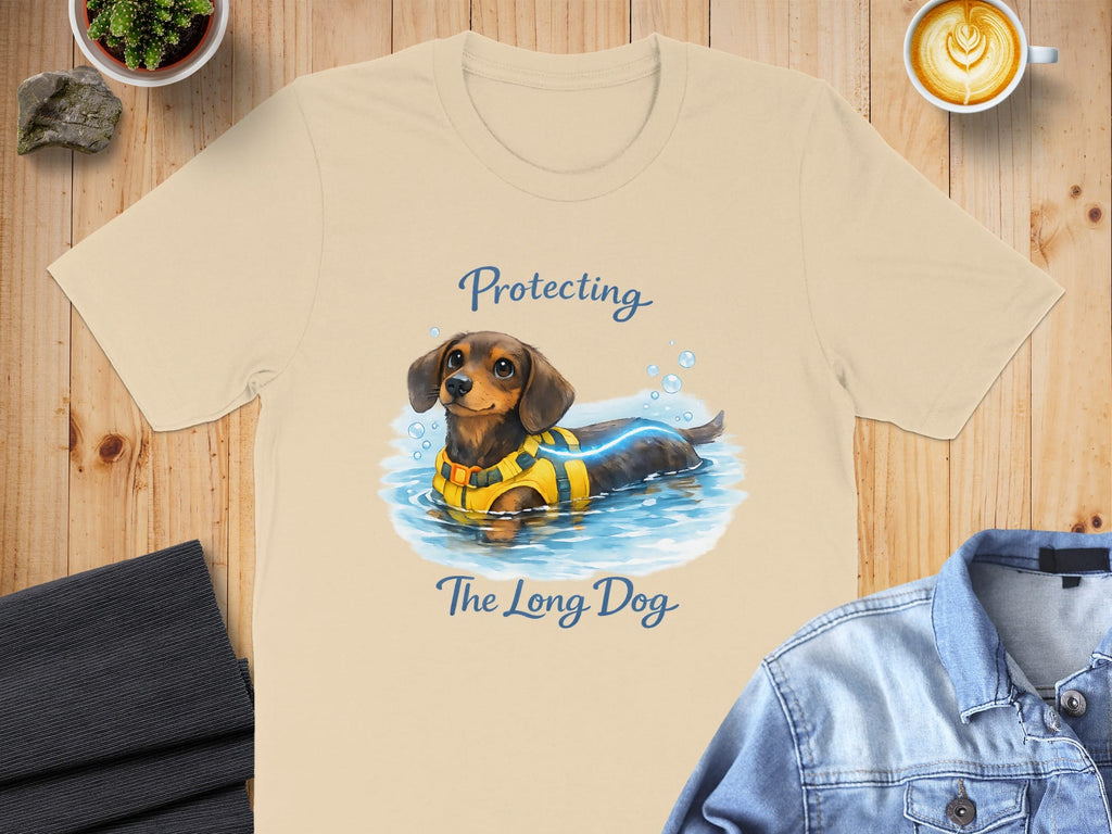 Protecting The Long Dog Graphic Tee Shirt