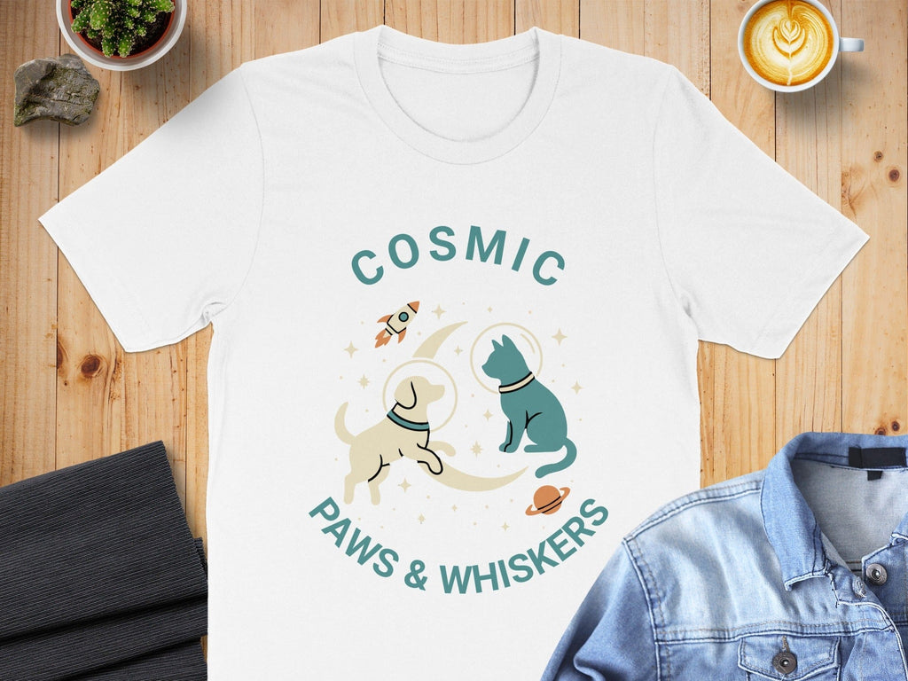 Cosmic Paws and Whiskers Graphic Tee Product