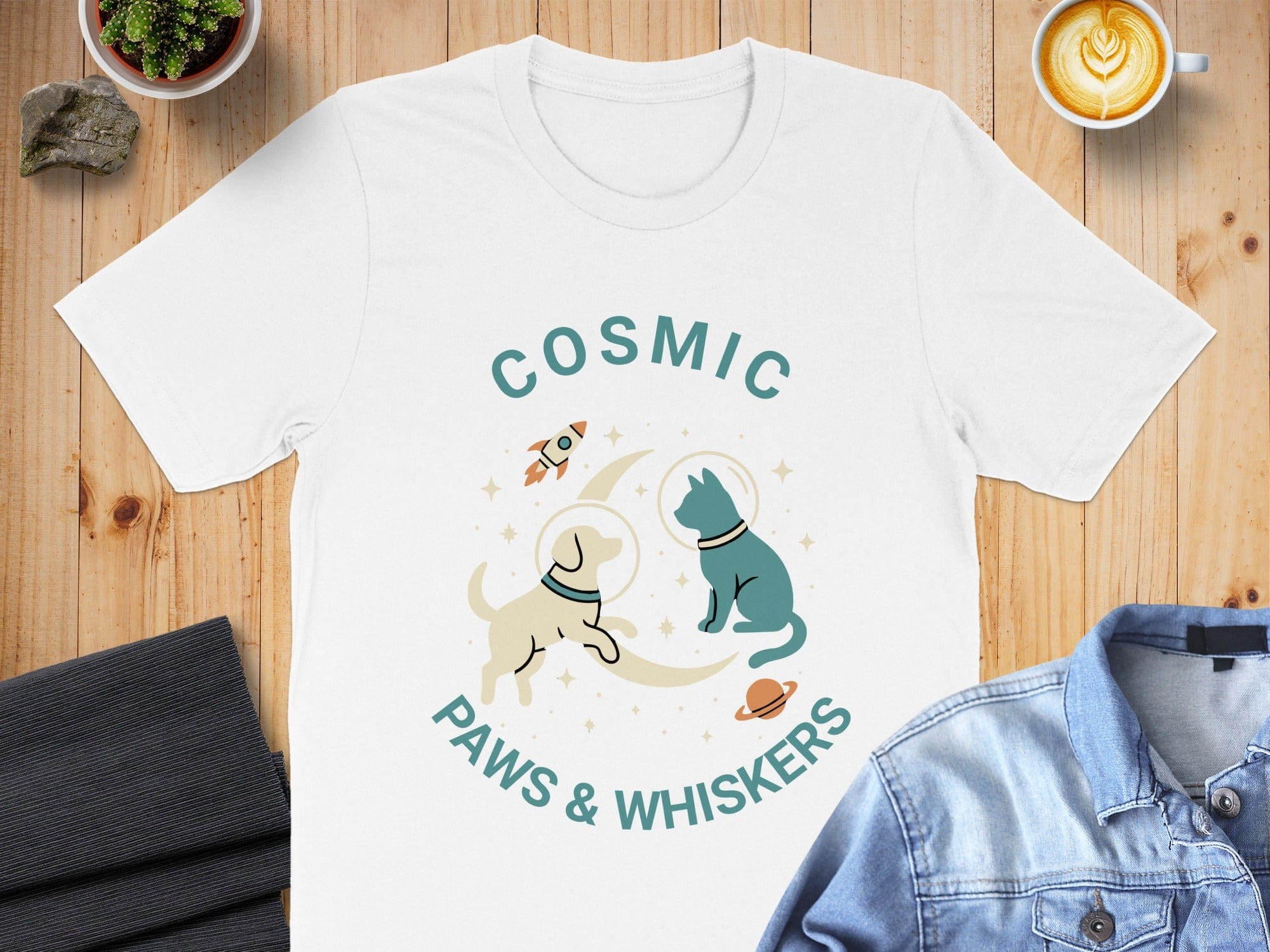 Cosmic Paws and Whiskers Graphic Tee Product