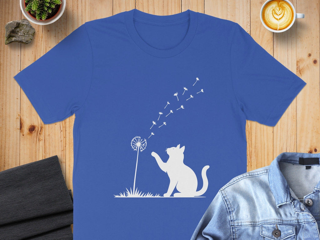 Cat and Dandelion Graphic Print T-Shirt product