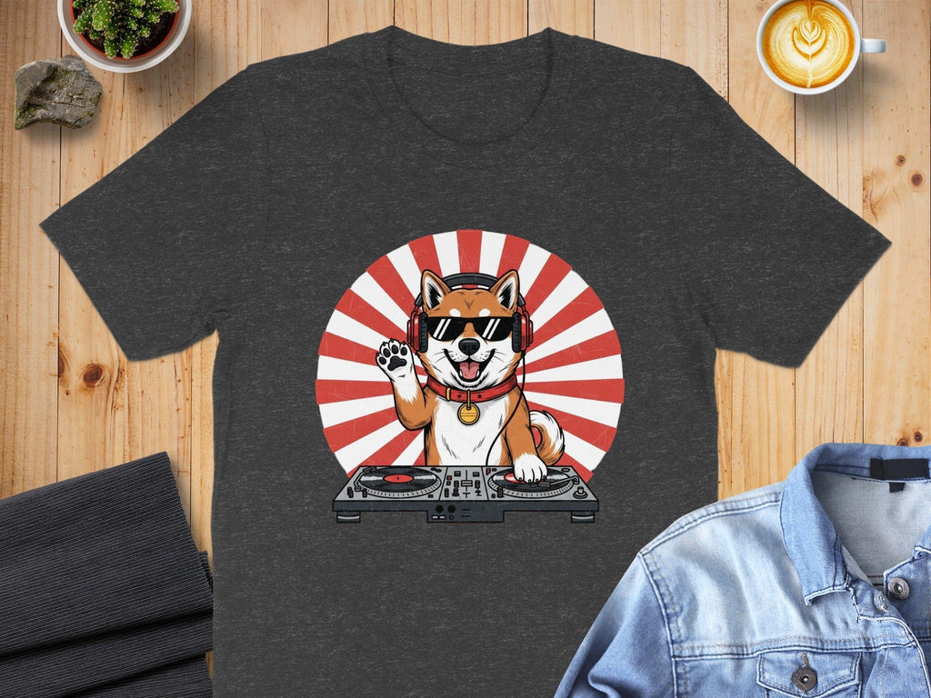 Shiba Inu DJ Graphic T-Shirt Perfect Fun Gift Product