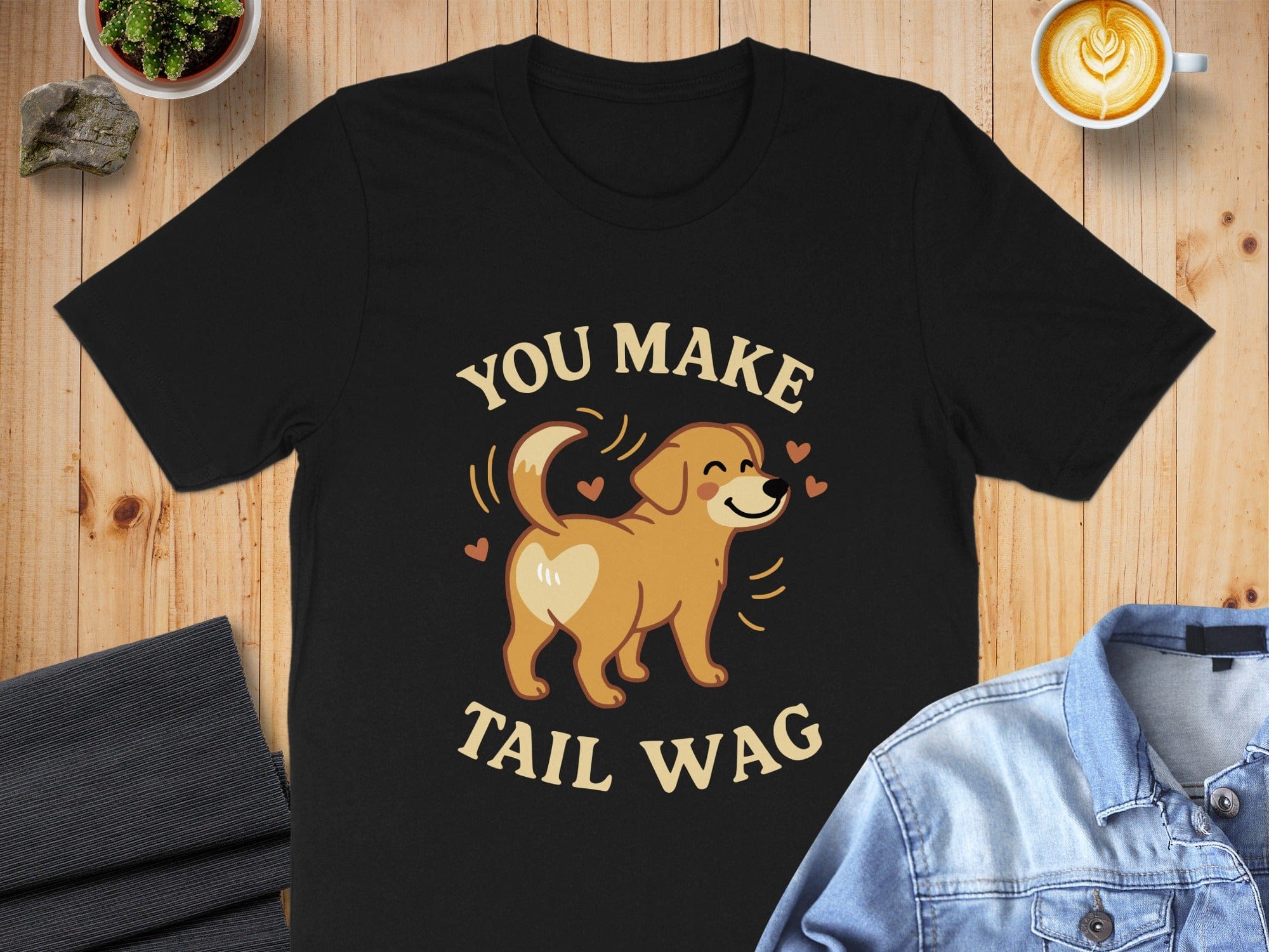 You Make Tail Wag Cute Dog Graphic Tee Shirt Product