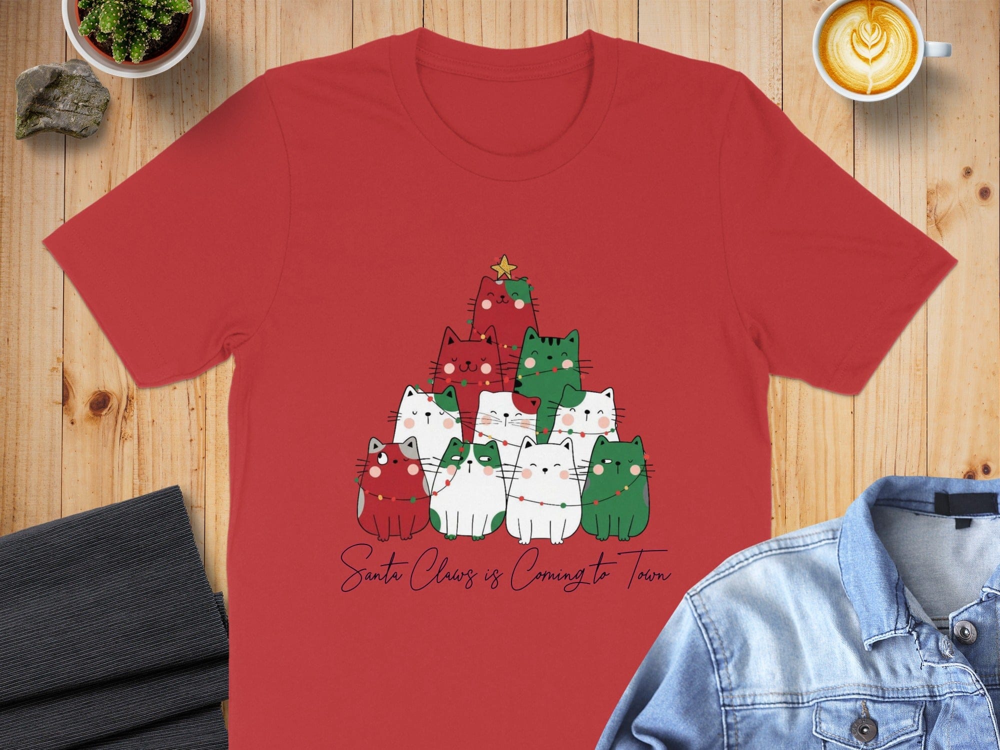 Santa Claus is Coming to Town Cats Shirt