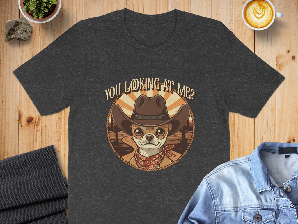 You Looking At Me Funny Cowboy Dog T-Shirt