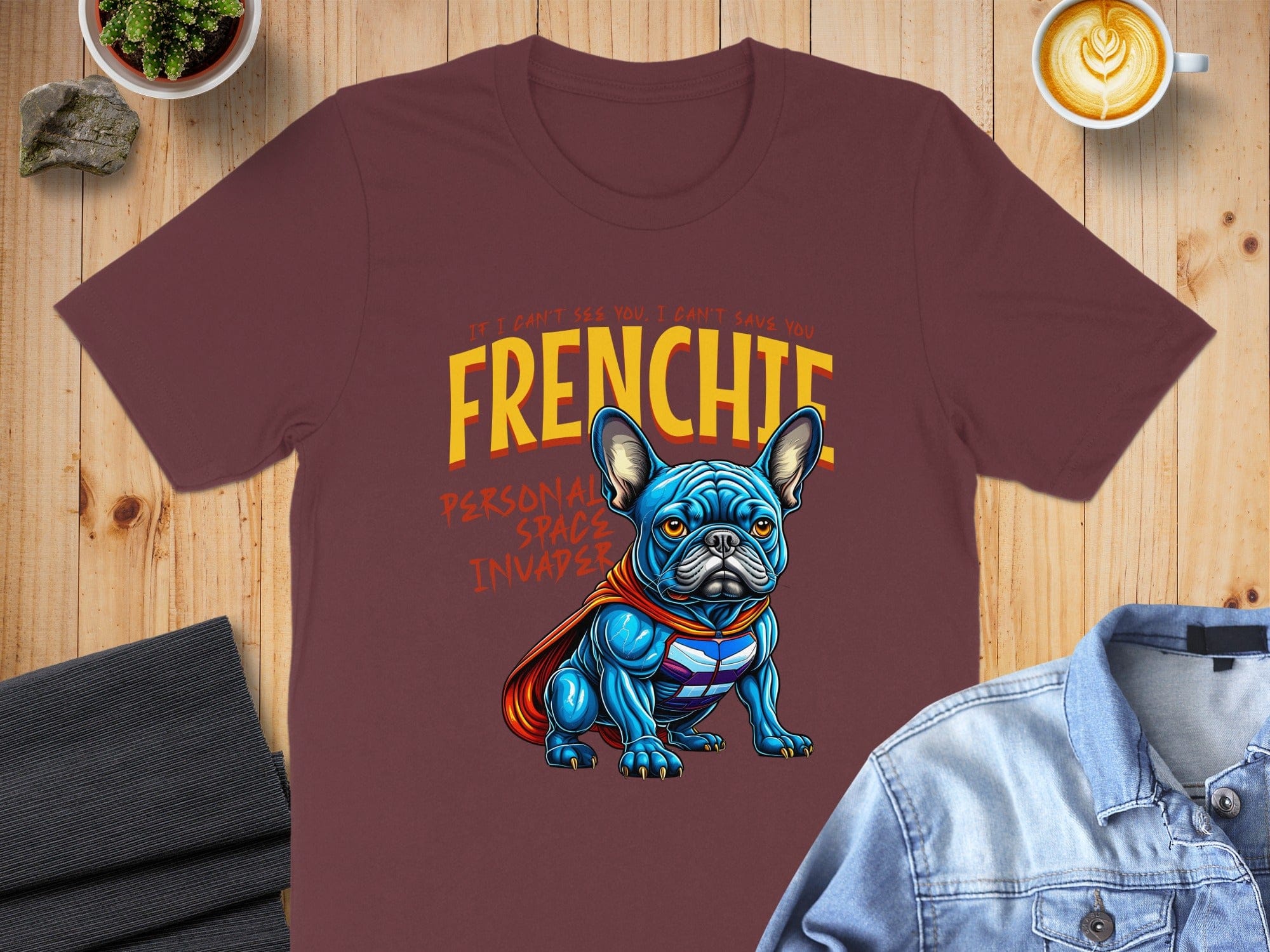 Frenchie Personal Space Invader Graphic T-Shirt