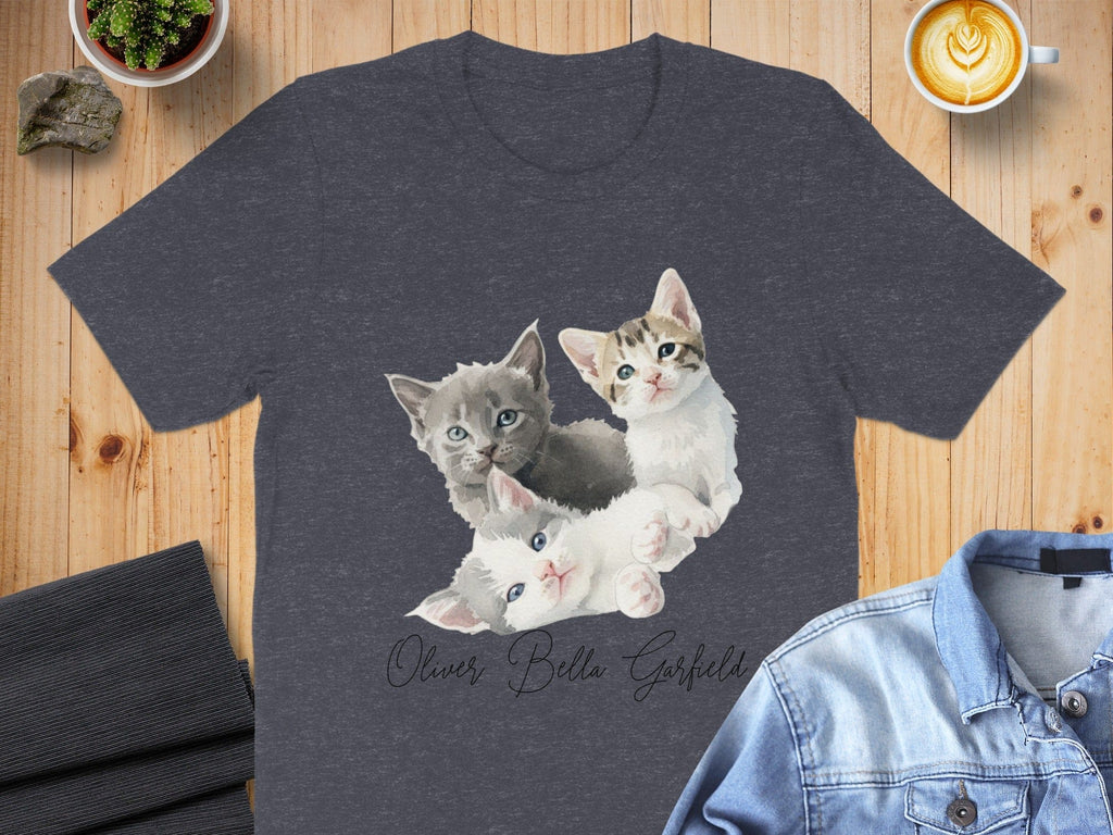 Cute Trio of Kittens with Names Shirt
