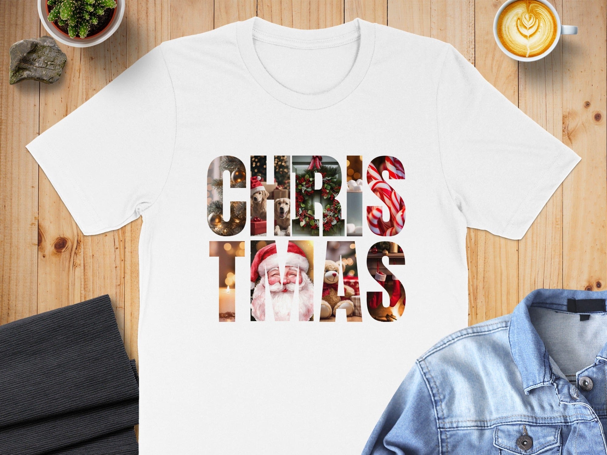 Festive Christmas Themed Graphic T-Shirt Apparel