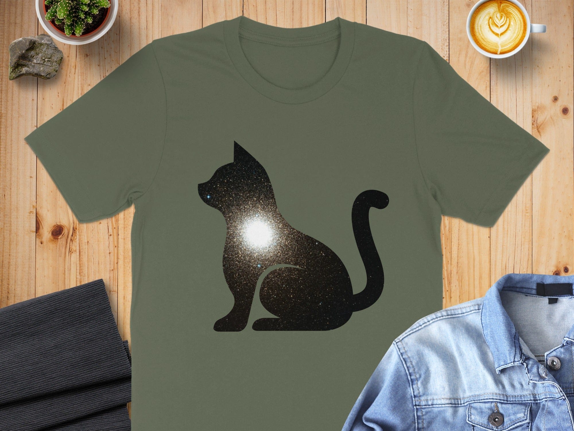Cosmic Cat Graphic Tee Perfect for Cat Lovers