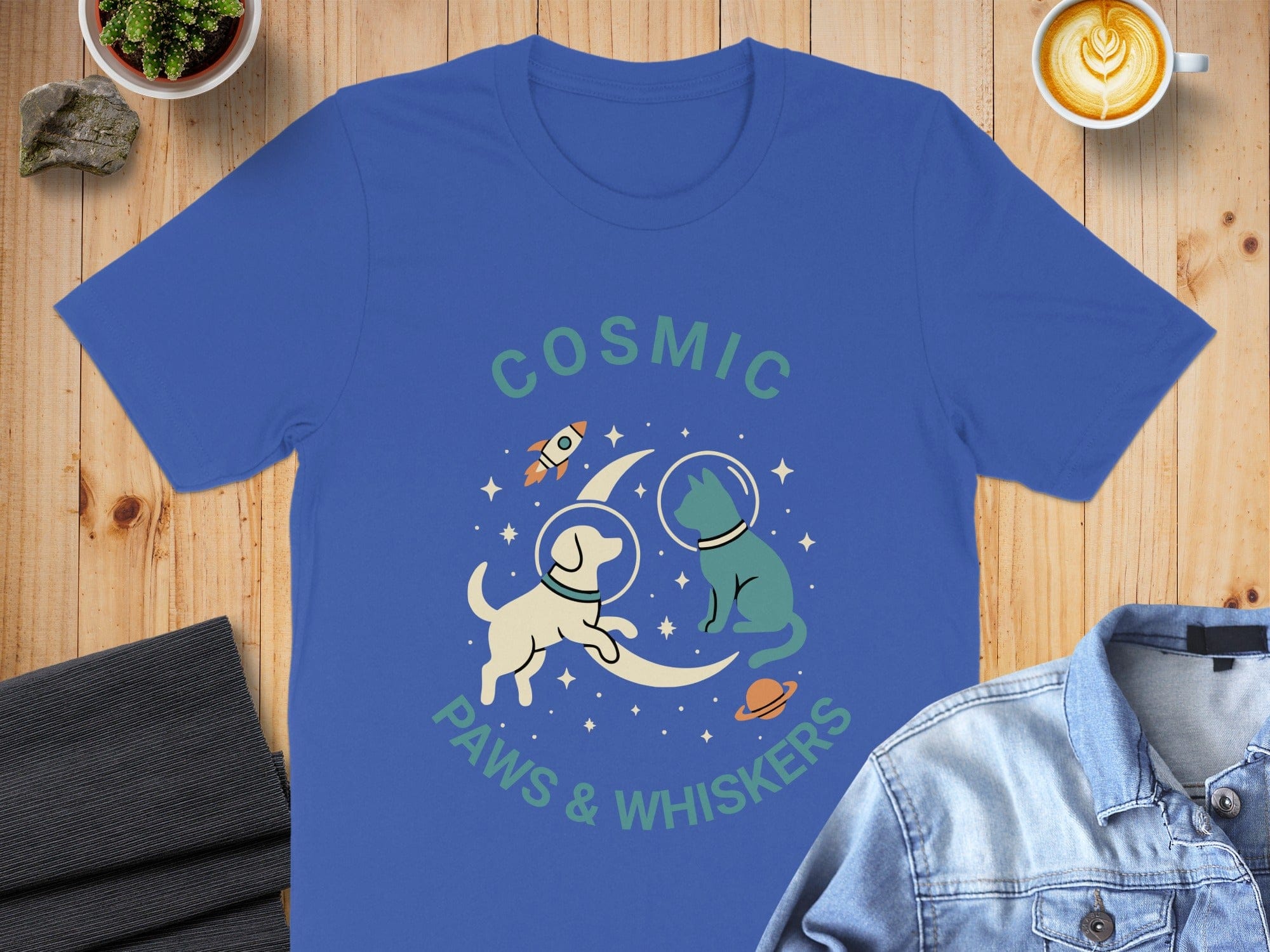 Cosmic Paws and Whiskers Graphic Tee
