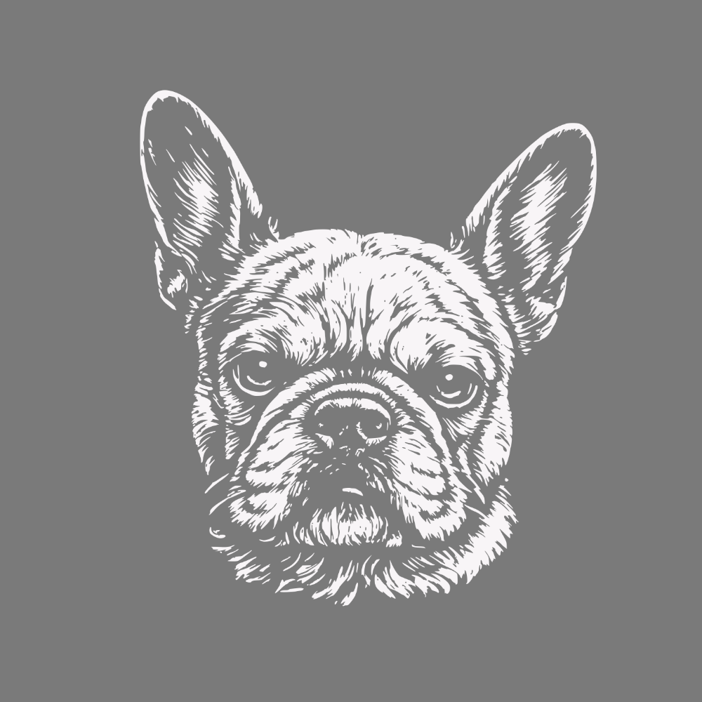 Intricate French Bulldog Face Graphic Illustration product type