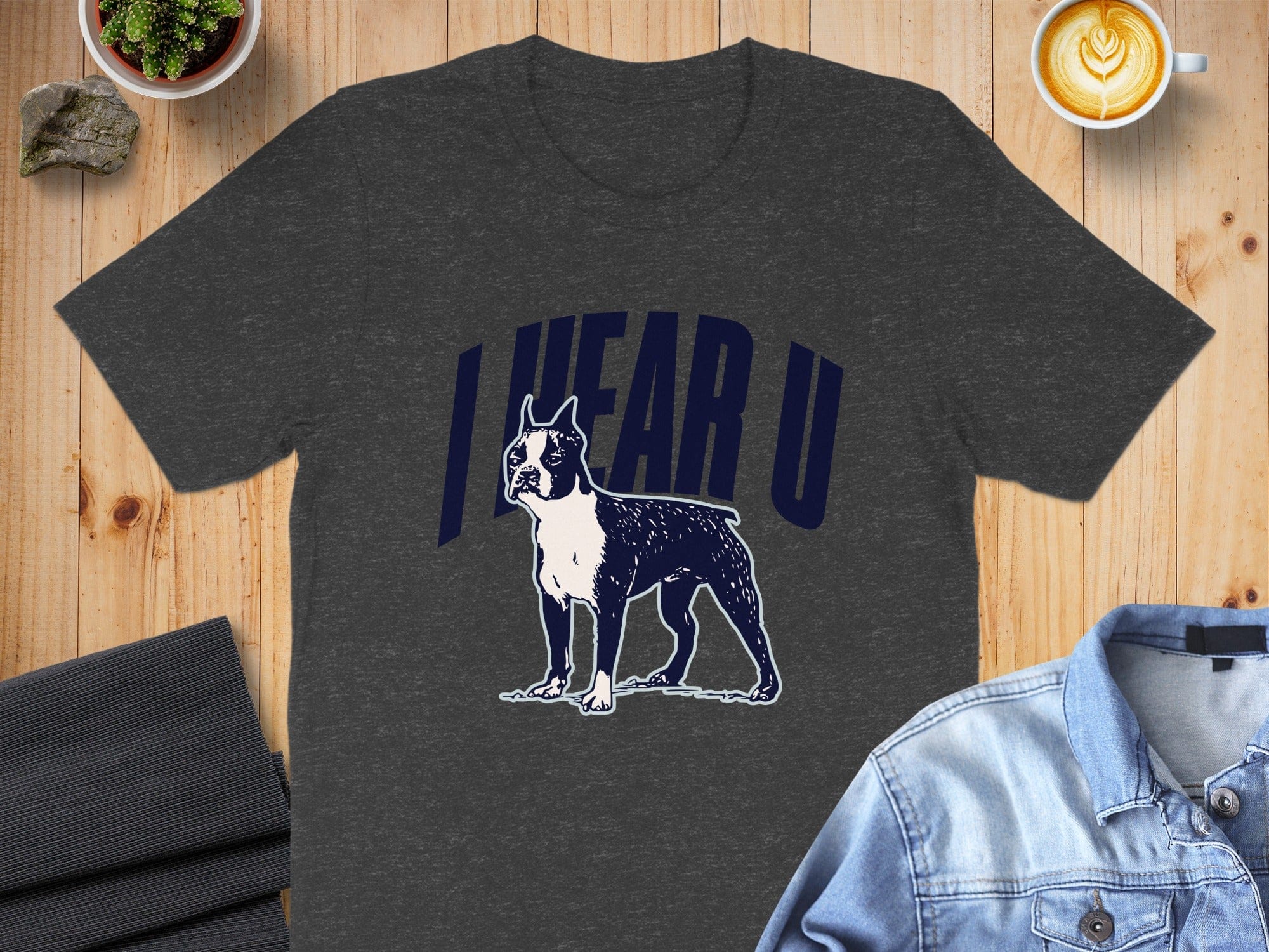 I Hear U Dog Graphic Print T-Shirt Casual Style
