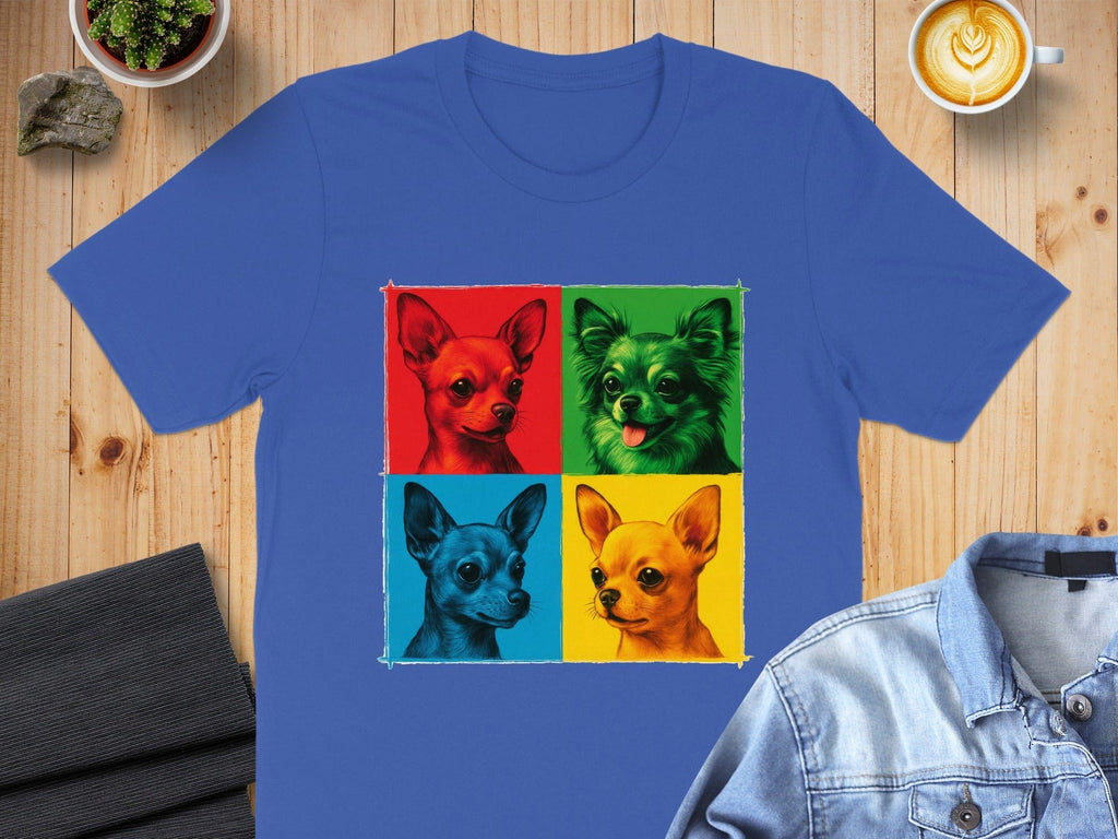 Colorful Pop Art Chihuahua Design T-Shirt