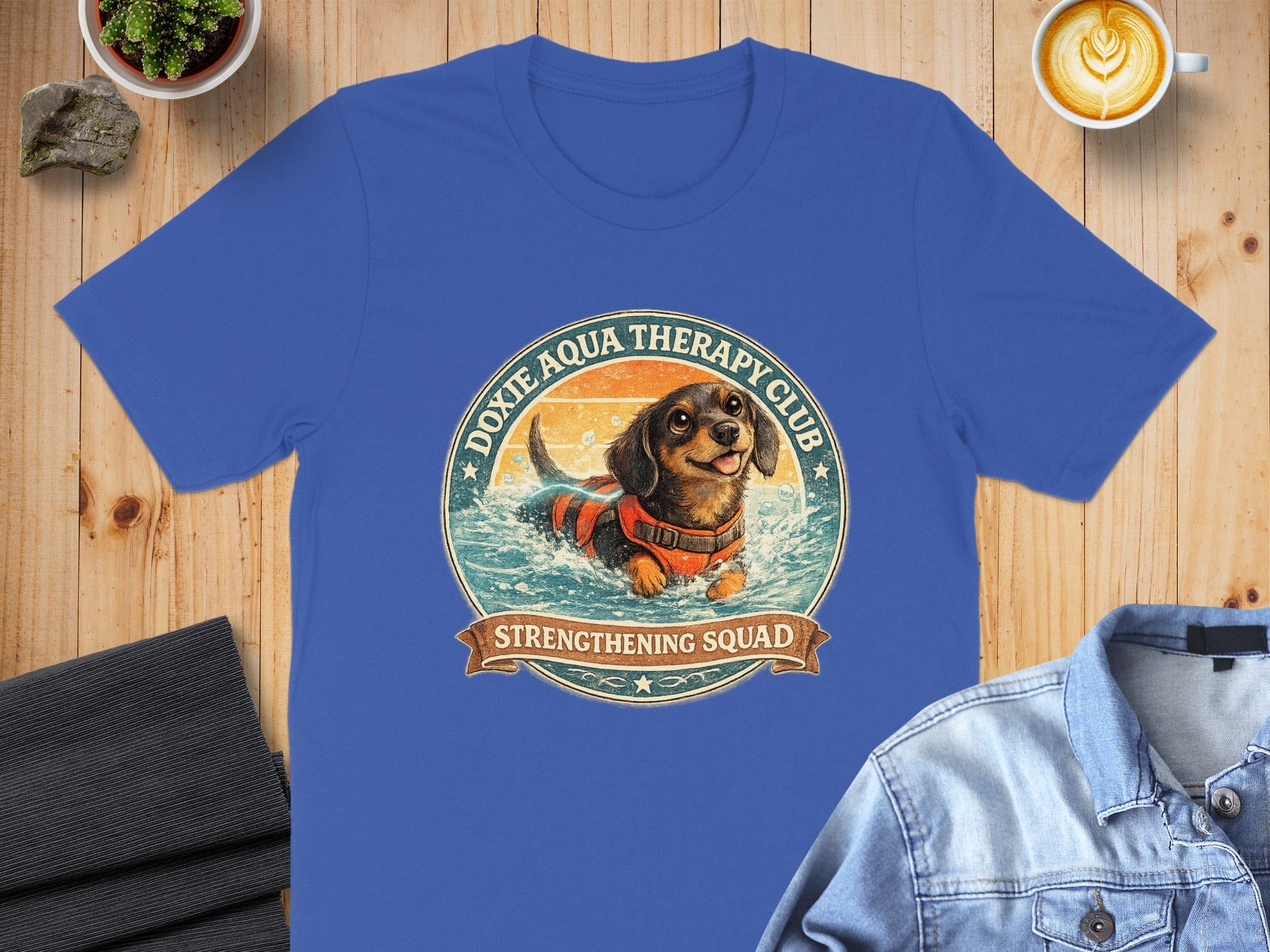 Doxie Aqua Therapy Club Strengthening Squad T-shirt