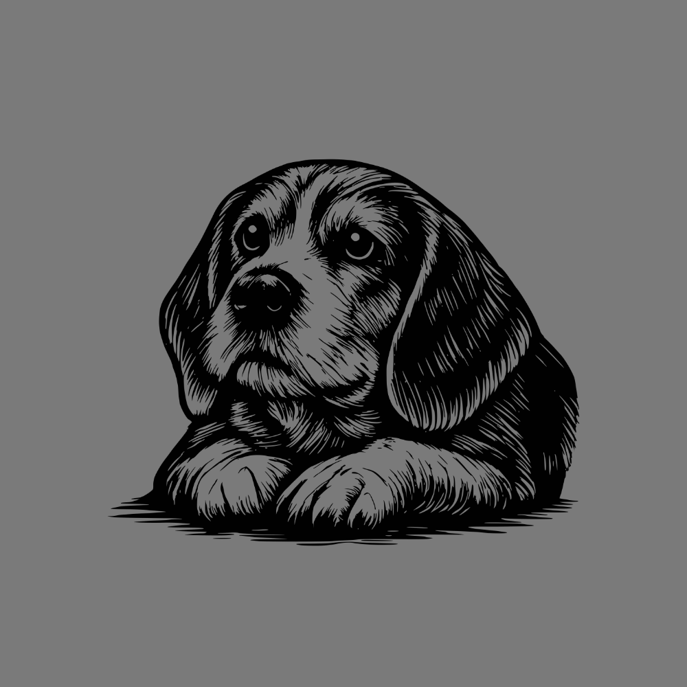 Adorable Beagle Sketch Art for Home Decor Product