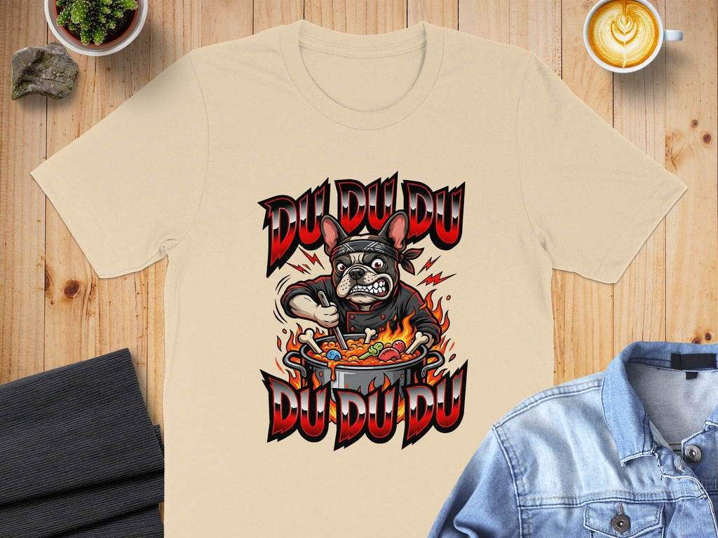DU DU DU DU DU Graphic Bulldog Cooking Shirt