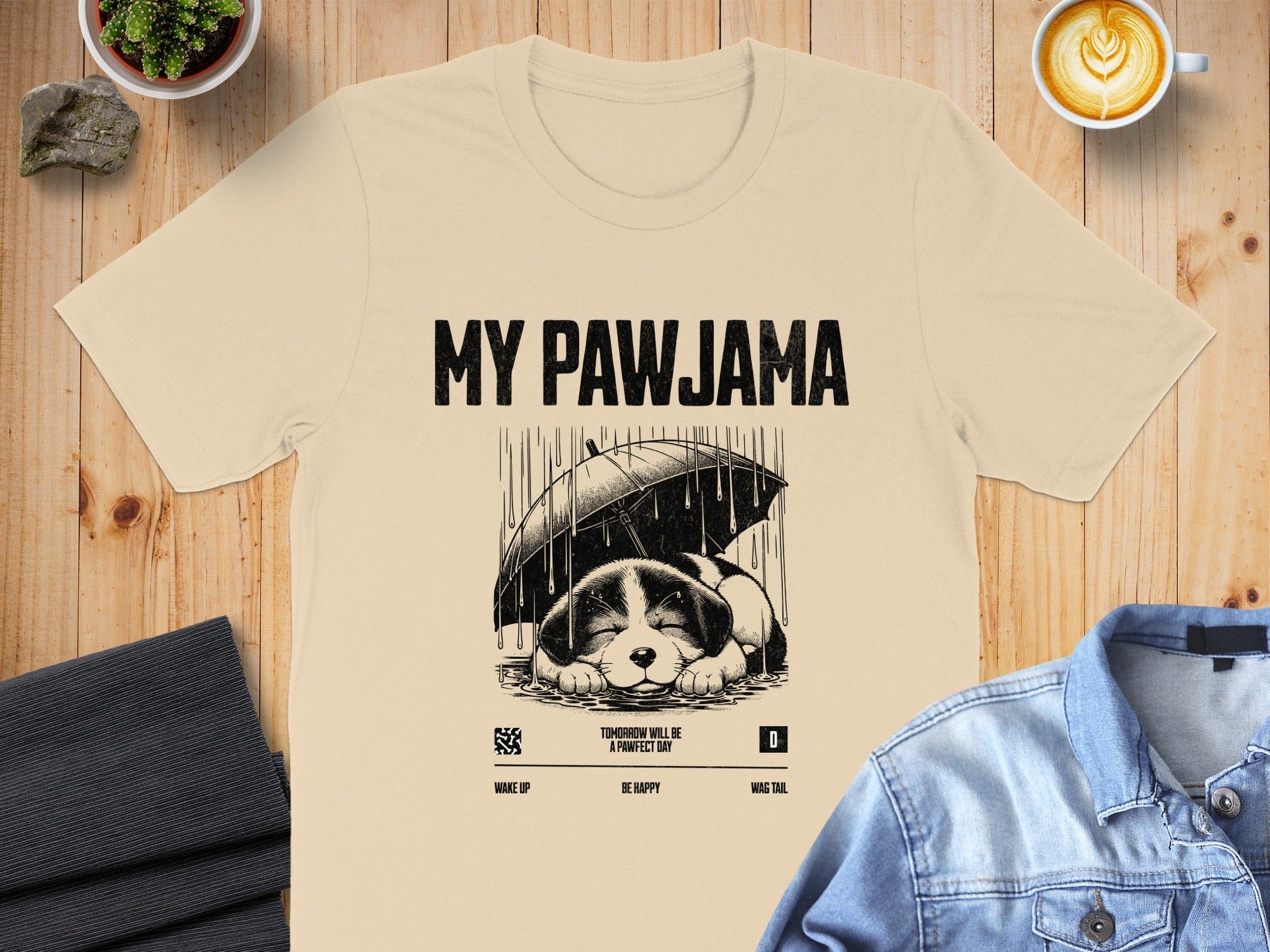 My Pawjama Cute Puppy Graphic Tee Shirt