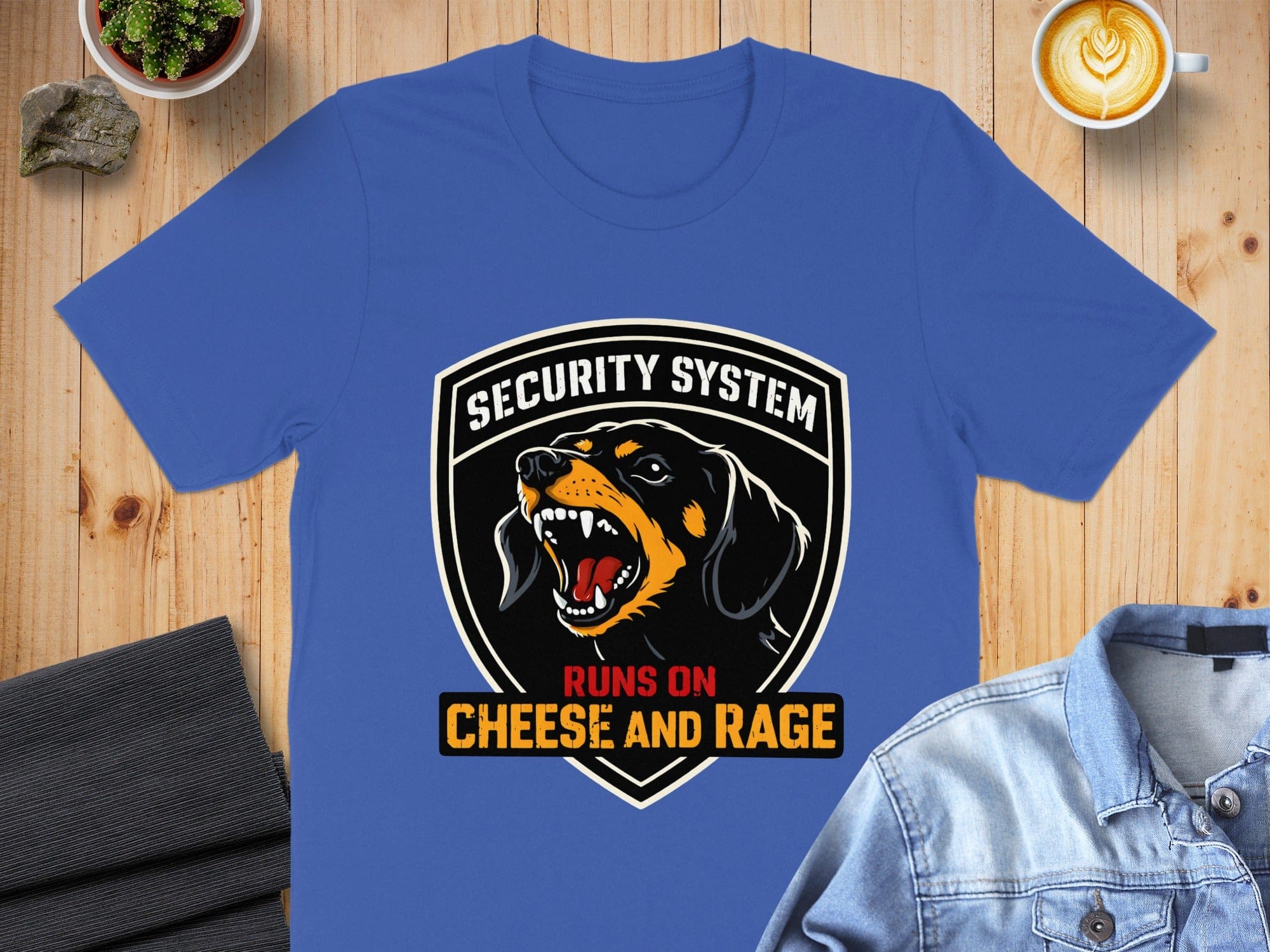 Security System Runs on Cheese and Rage Shirt
