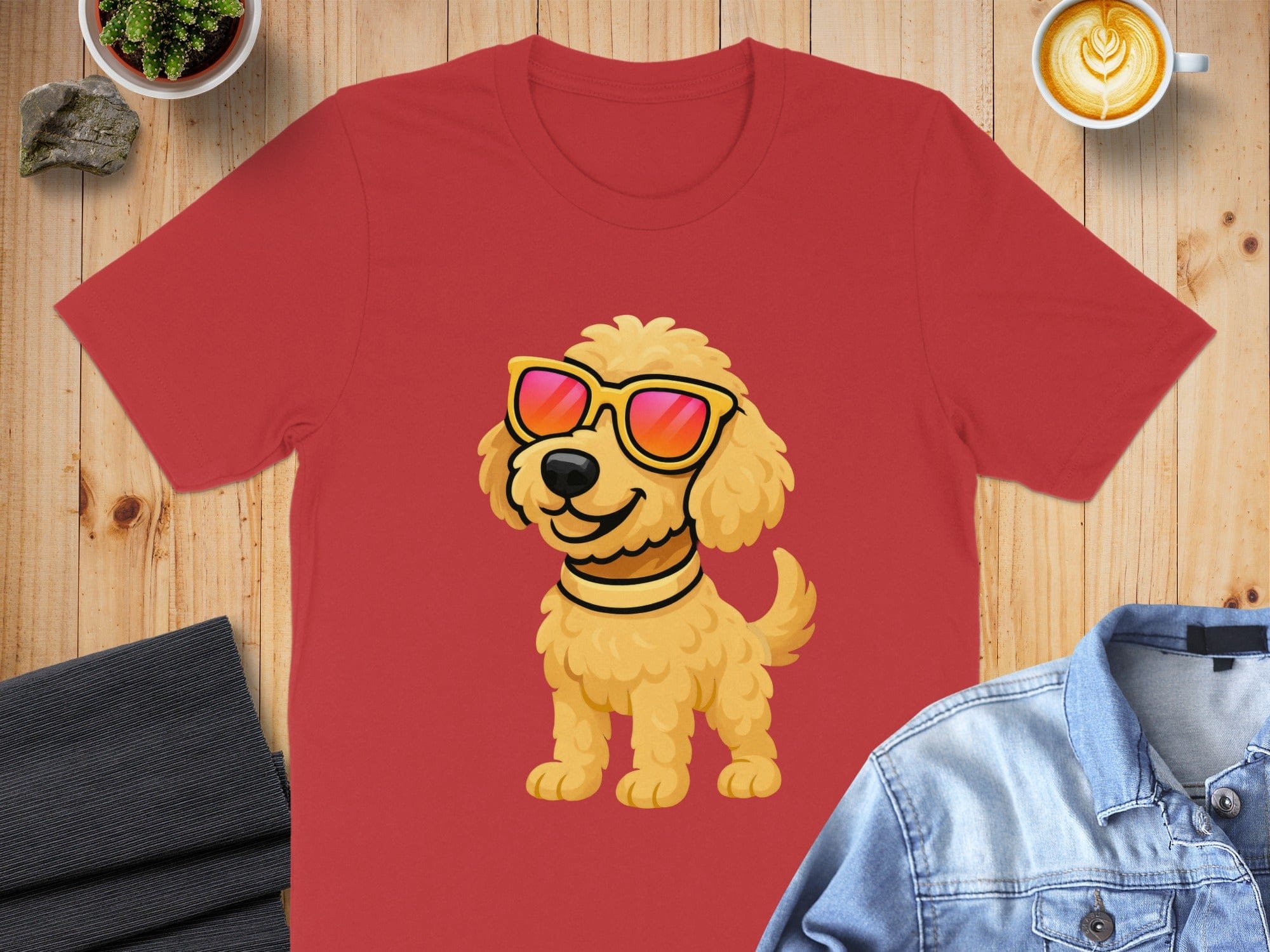 Adorable Sunglasses-Wearing Puppy T-shirt Product