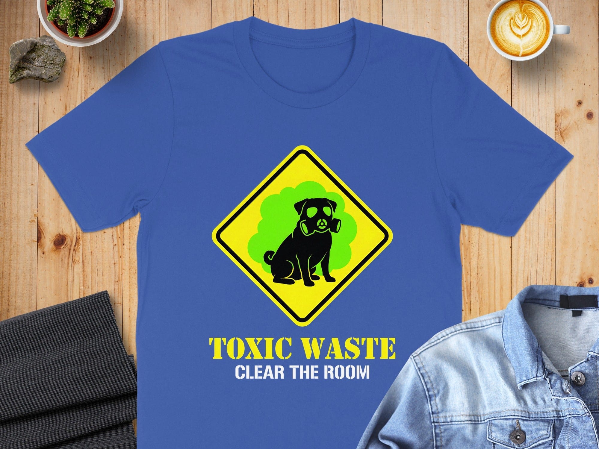 Funny Dog Warning Toxic Waste Clear The Room T-shirt