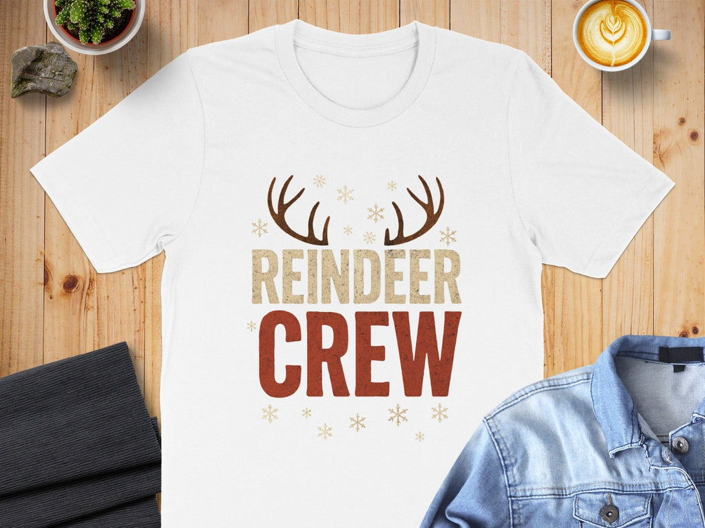 Reindeer Crew Graphic Print Festive T-Shirt