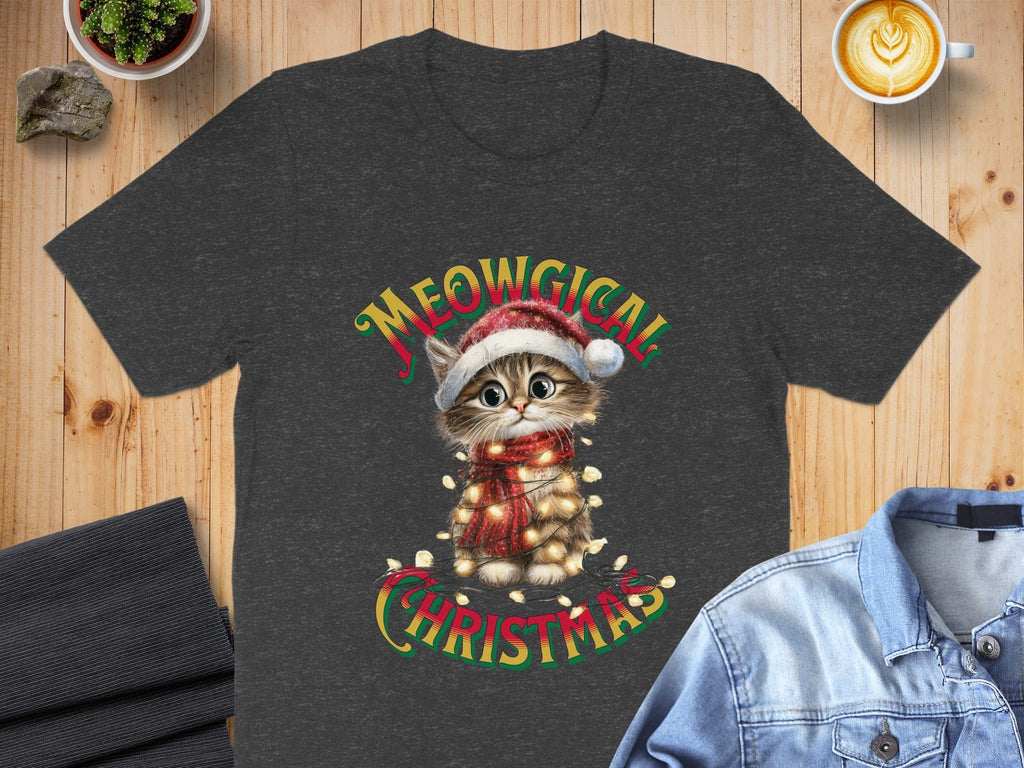 Meowgical Christmas Adorable Cat Holiday Shirt