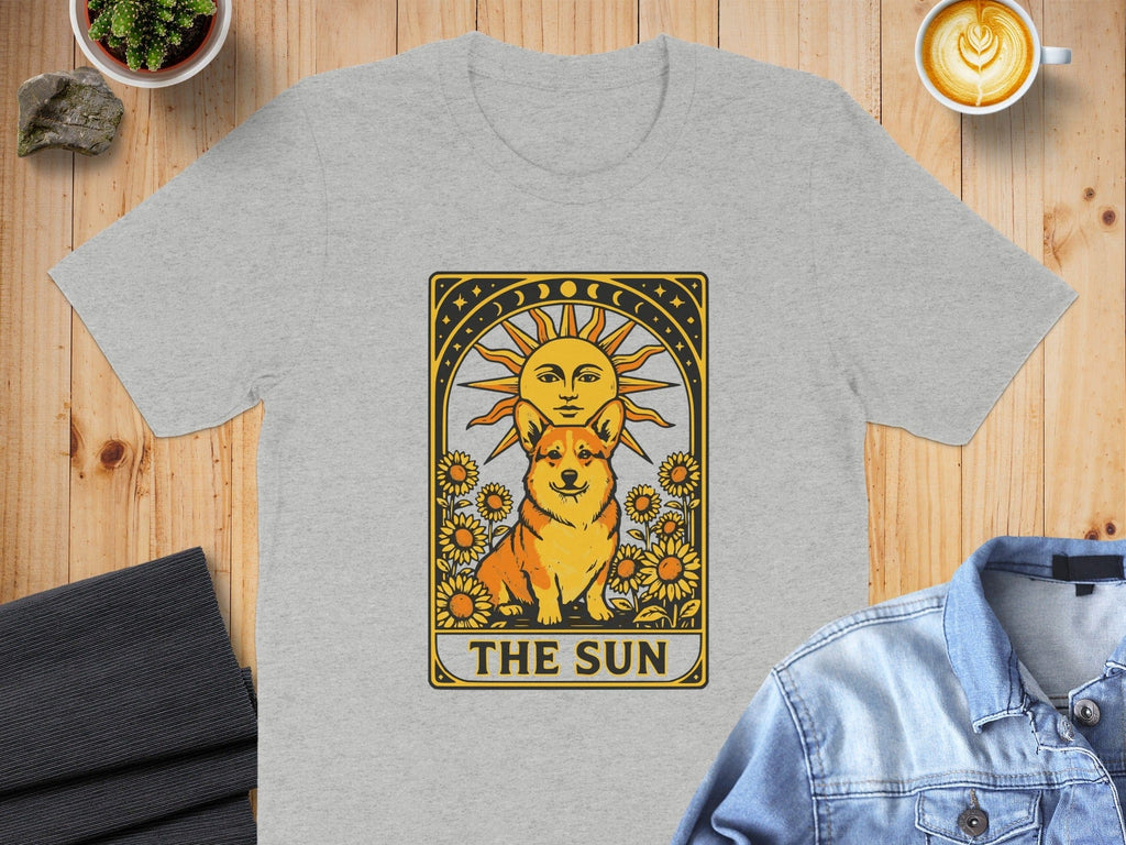 The Sun Tarot Card Cute Corgi Graphic T-shirt