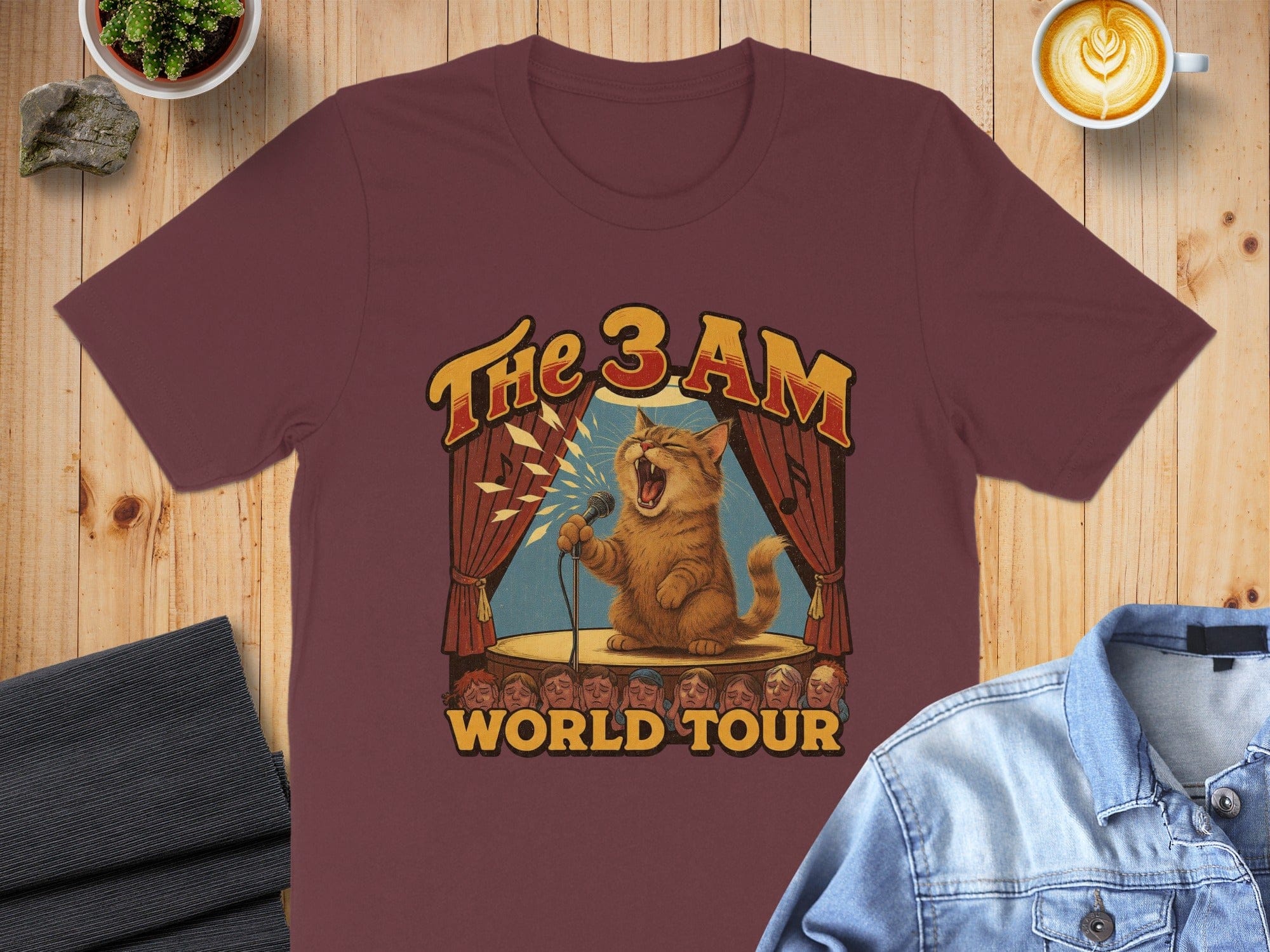 The 3 AM World Tour Cat Graphic T-Shirt