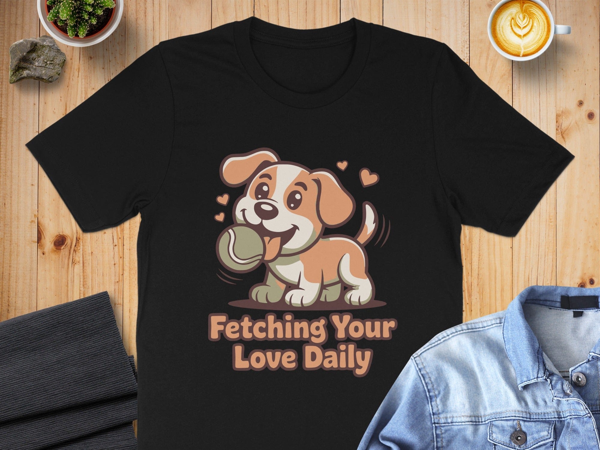 Fetching Your Love Daily Dog Graphic T-Shirt