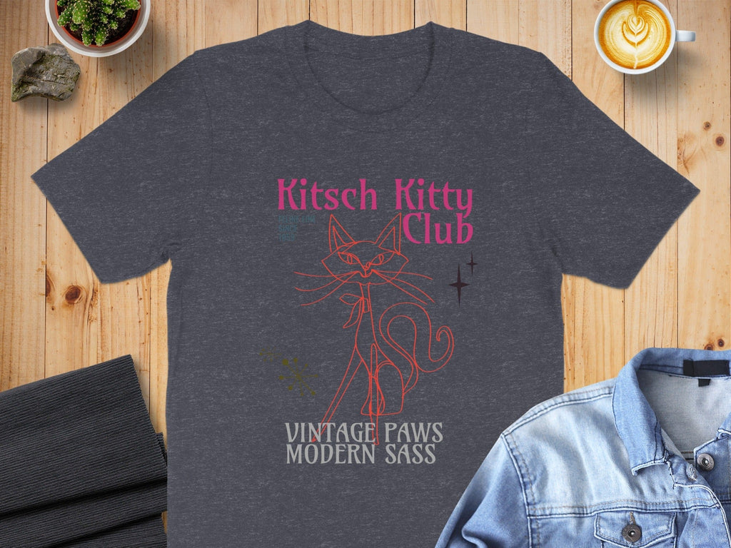 Kitsch Kitty Club Vintage Paws Modern Sass T-shirt