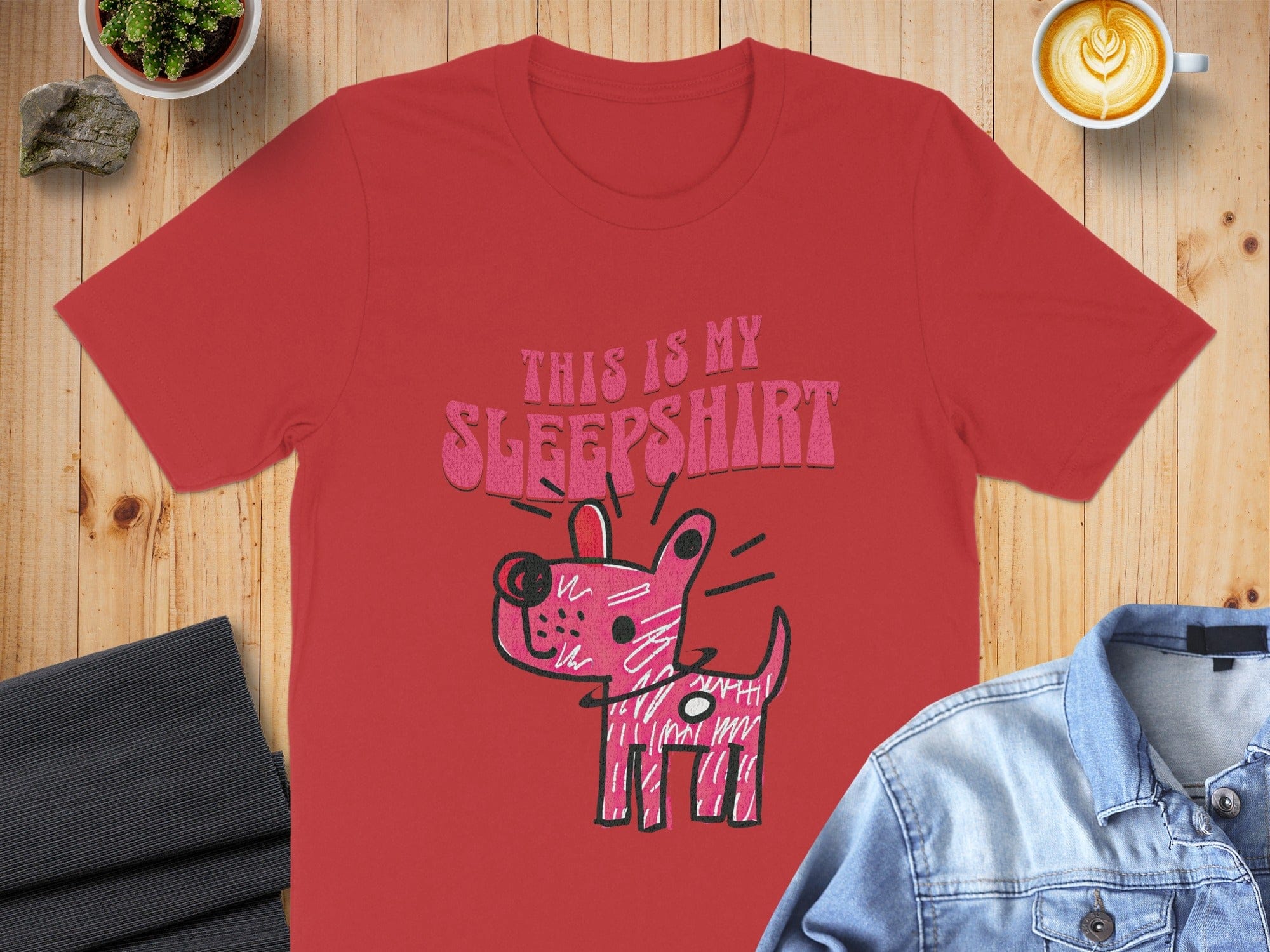 This Is My Sleep Shirt with Cute Dog Graphic T-shirt