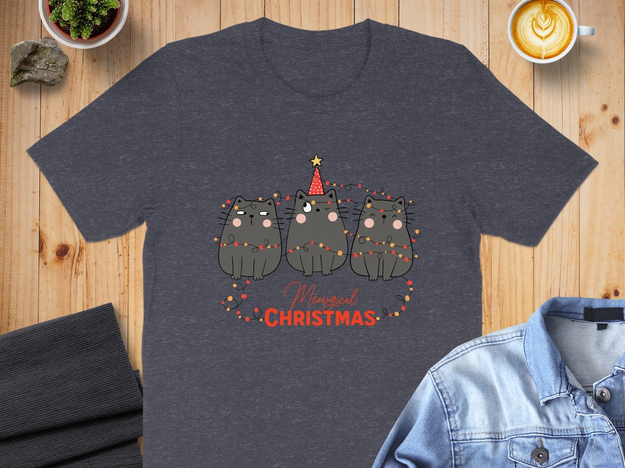 Merry Catmas Christmas Cute Cats T-Shirt
