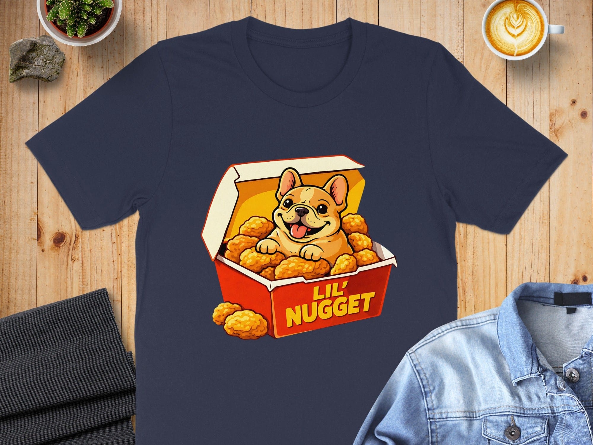 Cute French Bulldog Lil' Nugget Graphic T-Shirt